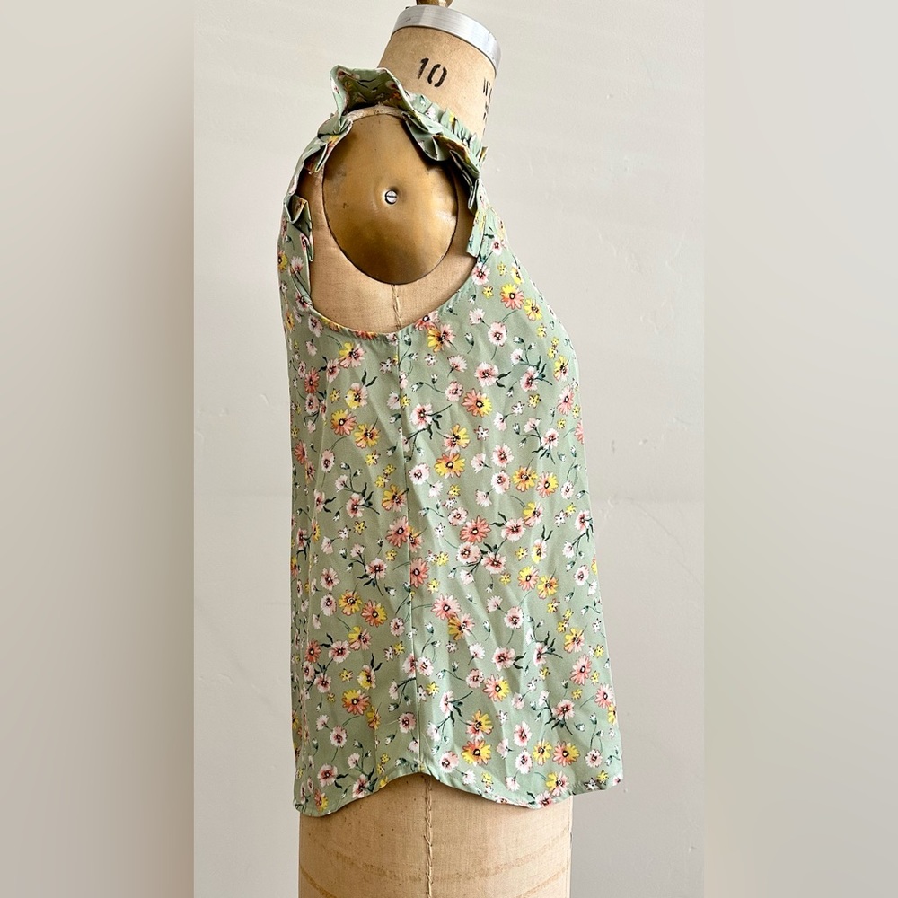 Monteau Mint Floral Blouse - Picture 6 of 12
